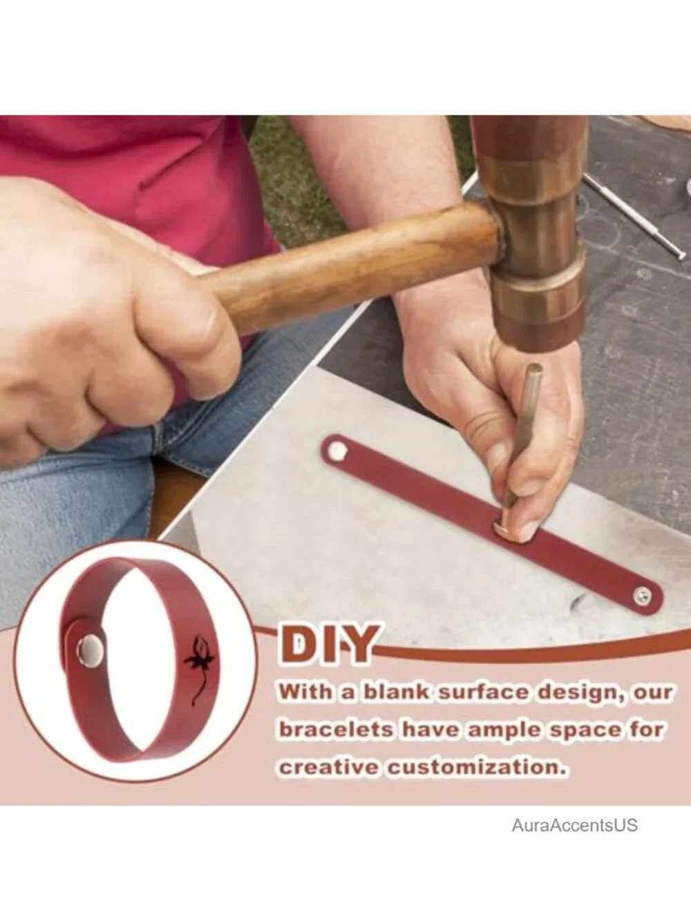 15 Pcs Plain Leather Snap Bracelets Adjustable Blank Wrist Cuffs DIY Craft